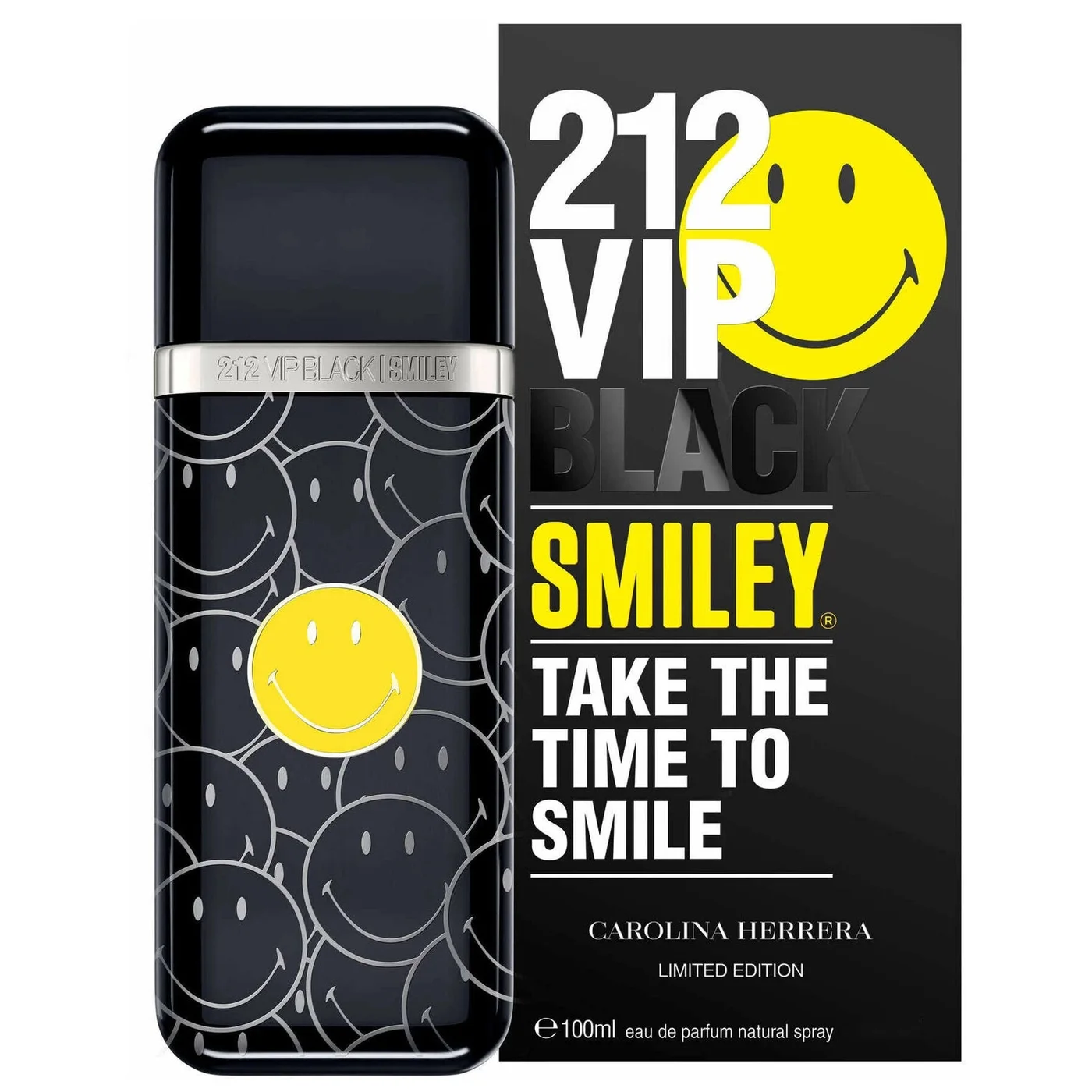 212 VIP Black Smiley 3.4 oz EDP for men bottle