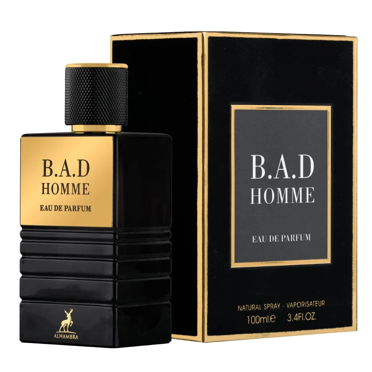 B.A.D. HOMME 3.4 oz EDP for men bottle