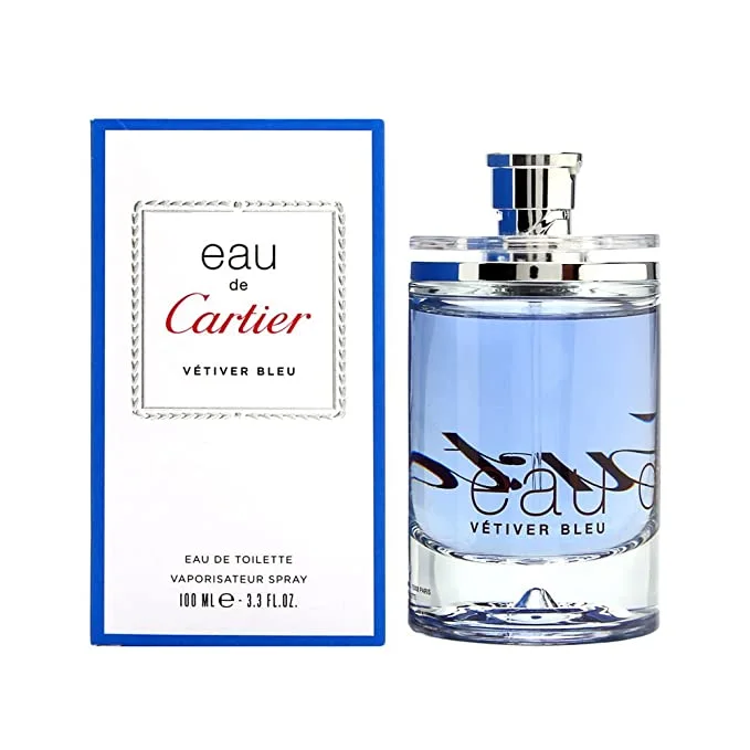 Eau De Cartier Vetiver Bleu 3.3 oz EDT for unisex bottle