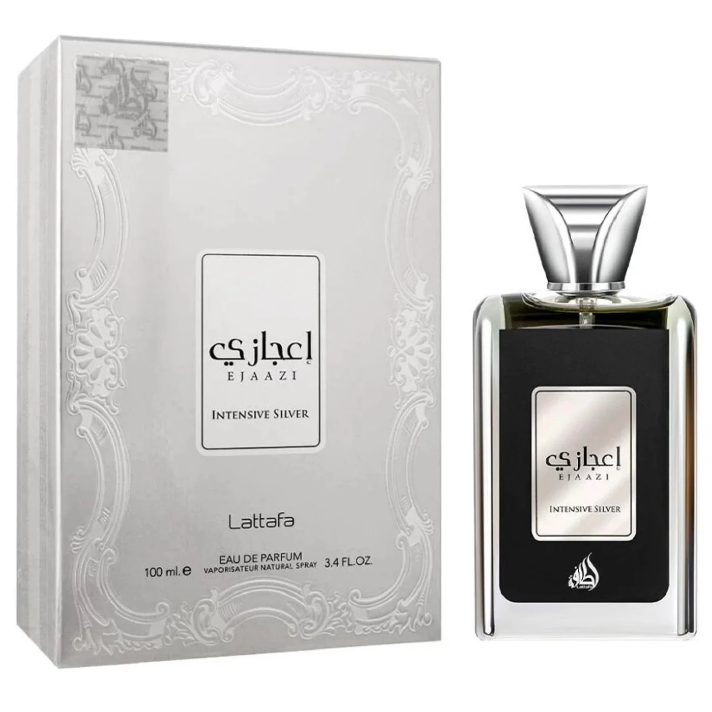 Ejaazi Intensive Silver 3.4 oz EDP unisex bottle