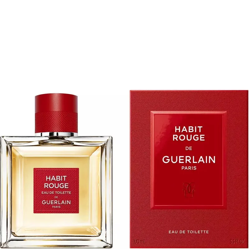 Habit Rouge by Guerlain 3.4 oz EDT for men bottle