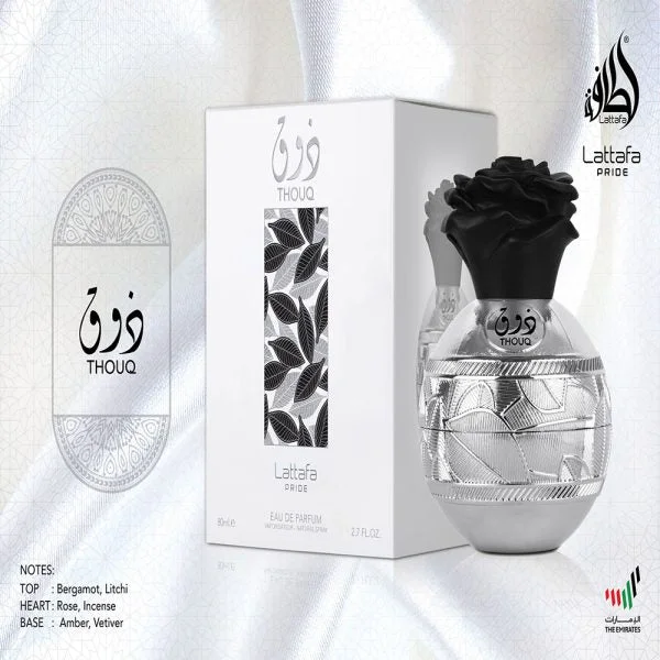 Lattafa Thouq 2.7 oz EDP for women bottle