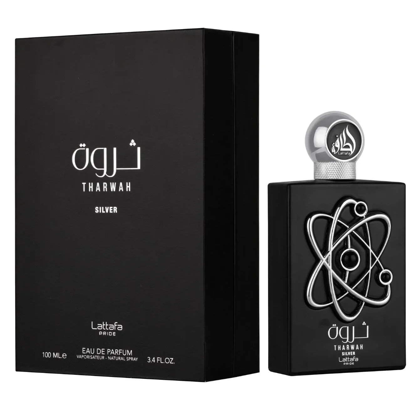 Tharwah Silver 3.4 oz EDP for men bottle