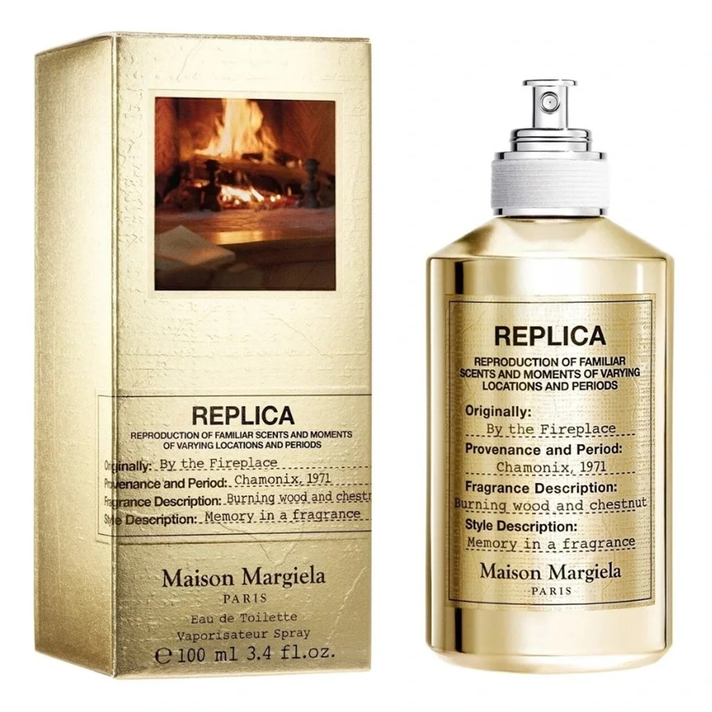 Replica By The Fireplace Gold EDT 3.4oz unisex bottle